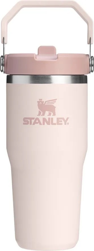 Jasnoróżowy termos ze stali nierdzewnej 410 ml IceFlow™ Flip Straw 2.0 Tumbler Rose Quartz – Stanley