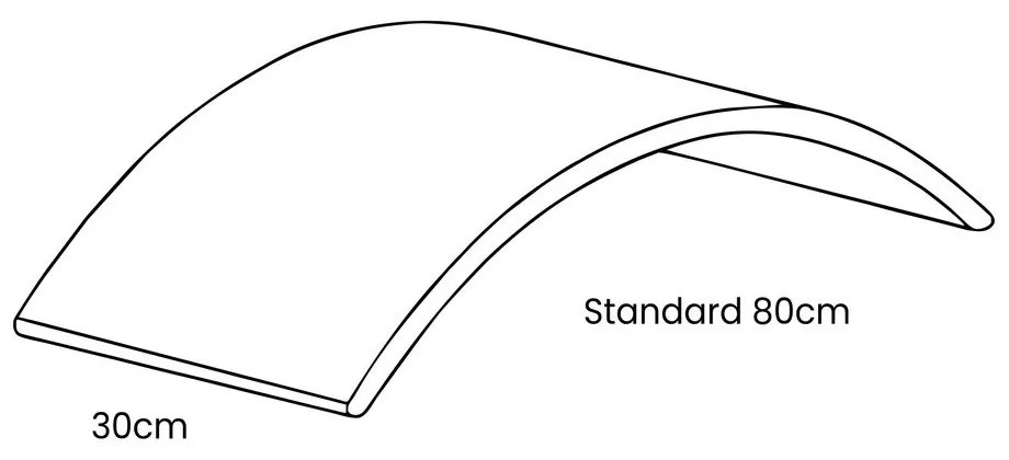 Szaro-naturalna deska do balansowania z litego drewna sosnowego 80x30x18 cm Montessori – Meowbaby