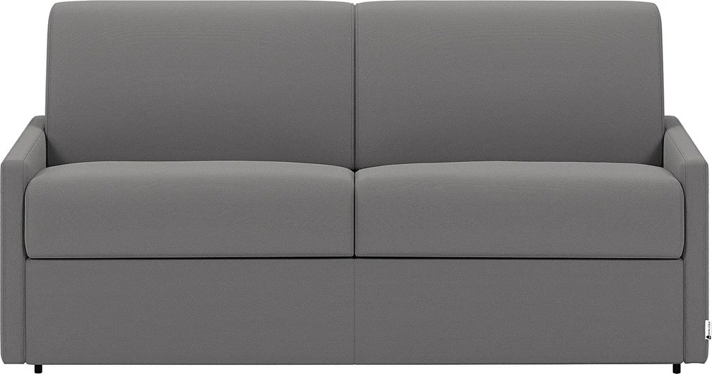 Kanapa 4-osobowa rozkładana typu express z jasnoszarej tkaniny z siedziskiem z pianki z pamięcią kształtu - Powierzchnia 160 cm - Materac 22 cm z pianki i z siedziskiem z pianki z pamięcią kształtu CALIFE