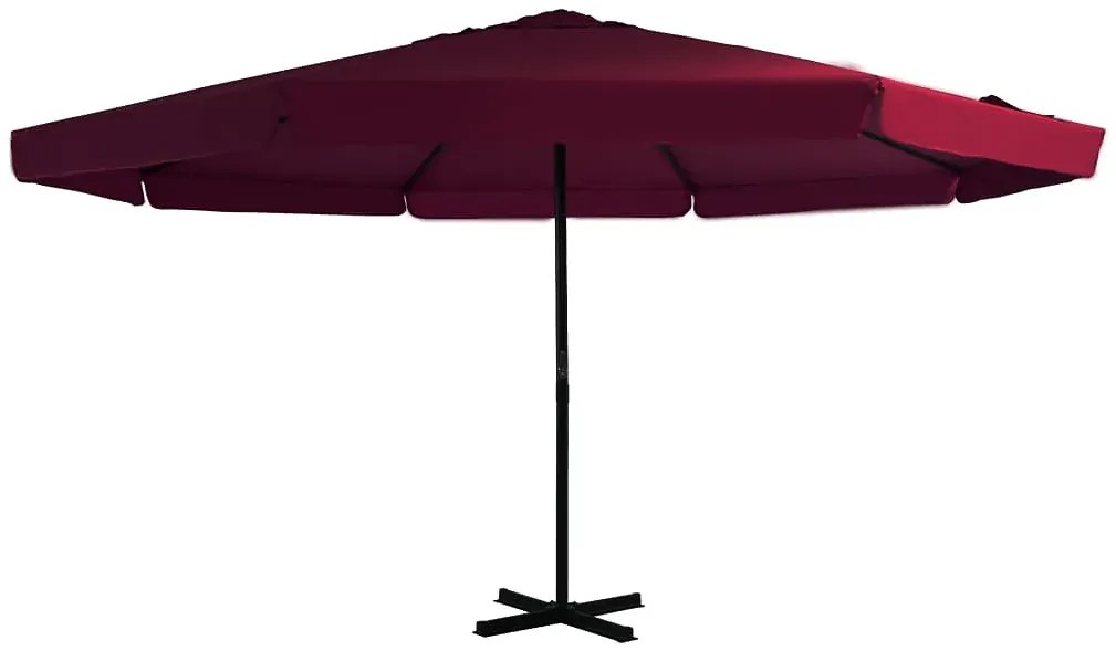 Bordowy parasol ogrodowy z podstawą E7-L60