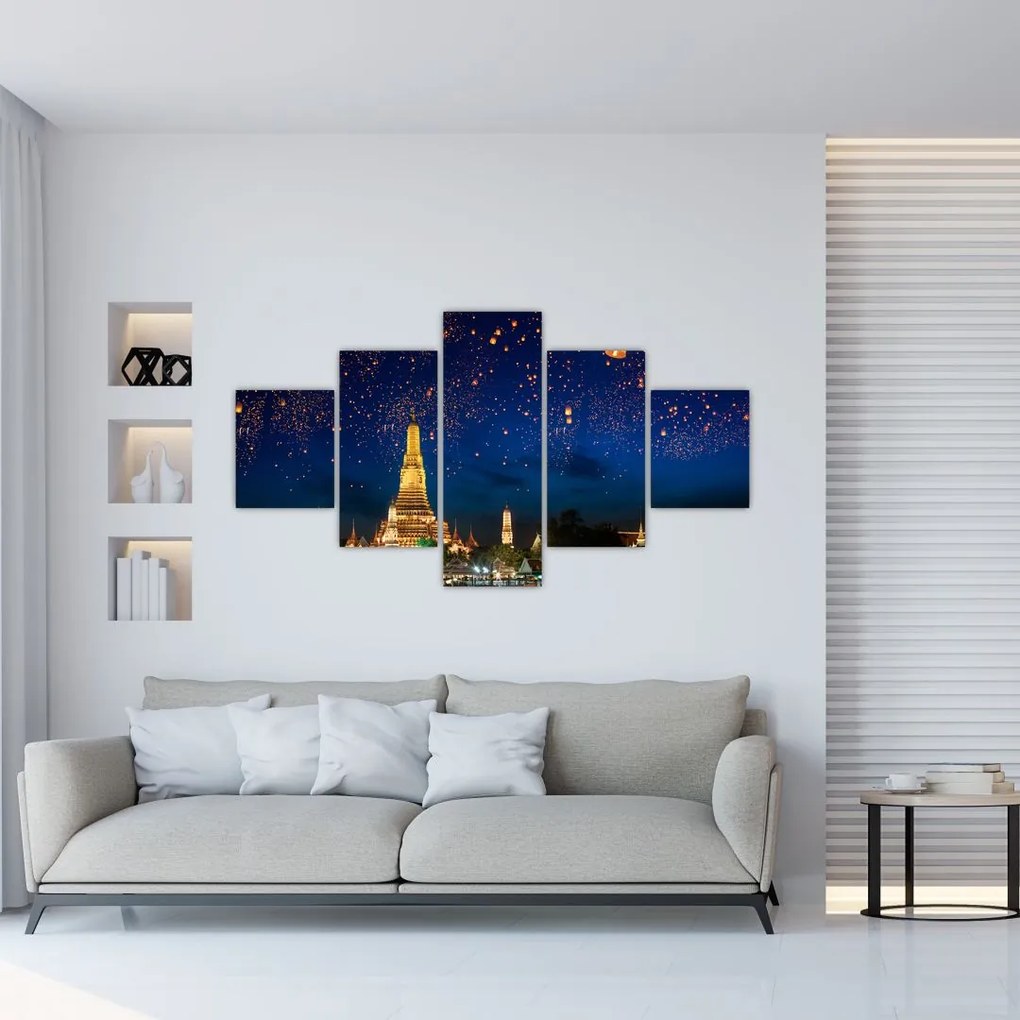 Obraz - Lampiony szczęścia, Bangkok (125x70 cm)
