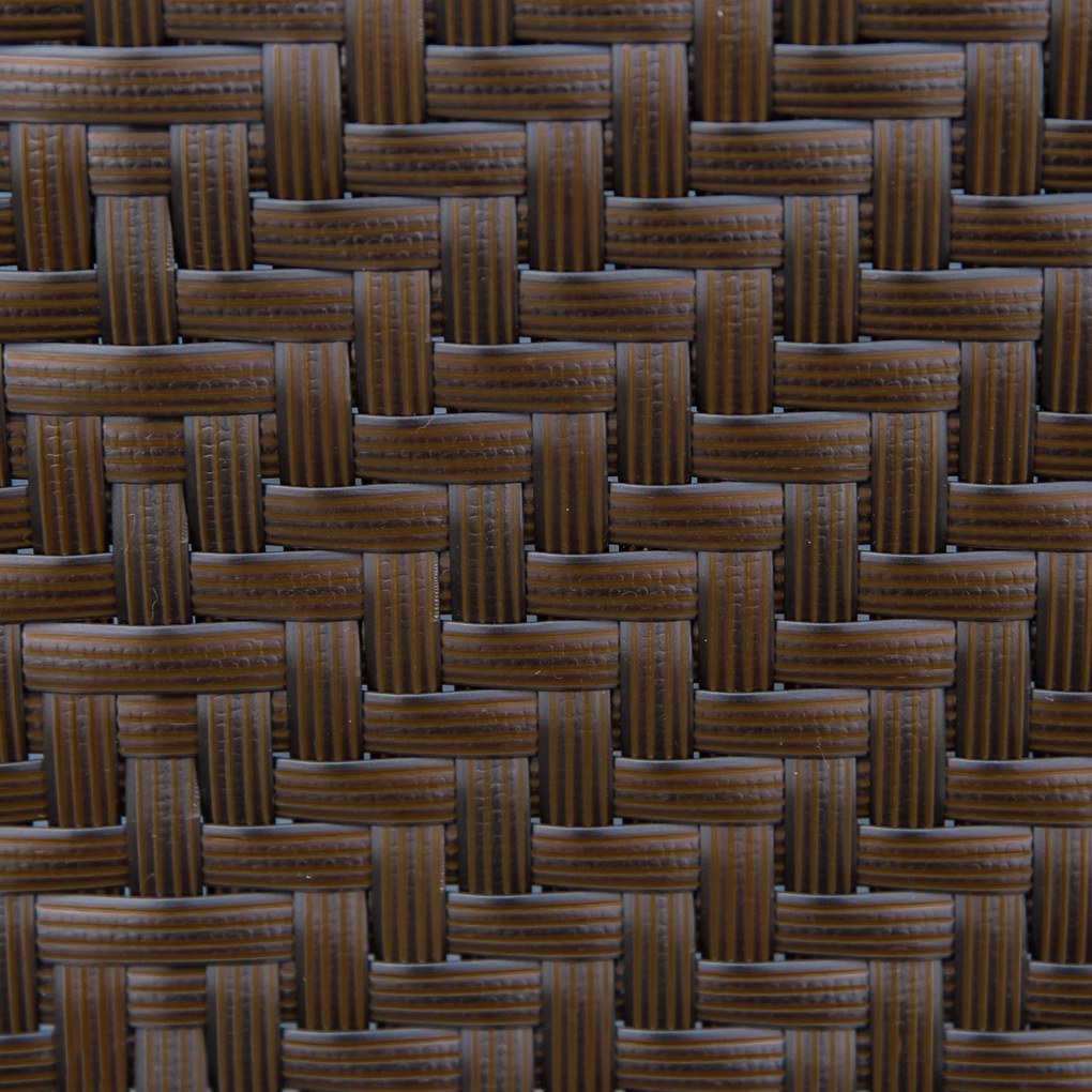 Składany leżak z rattanu Outsunny