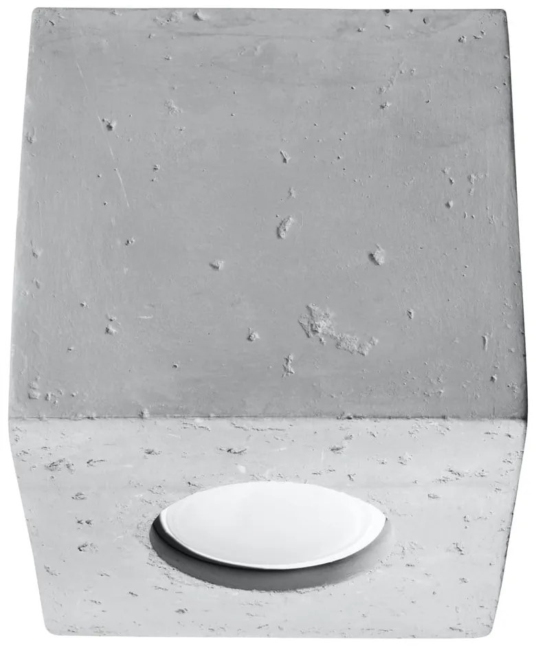 Szara lampa punktowa 10x10 cm Geo – Sollux