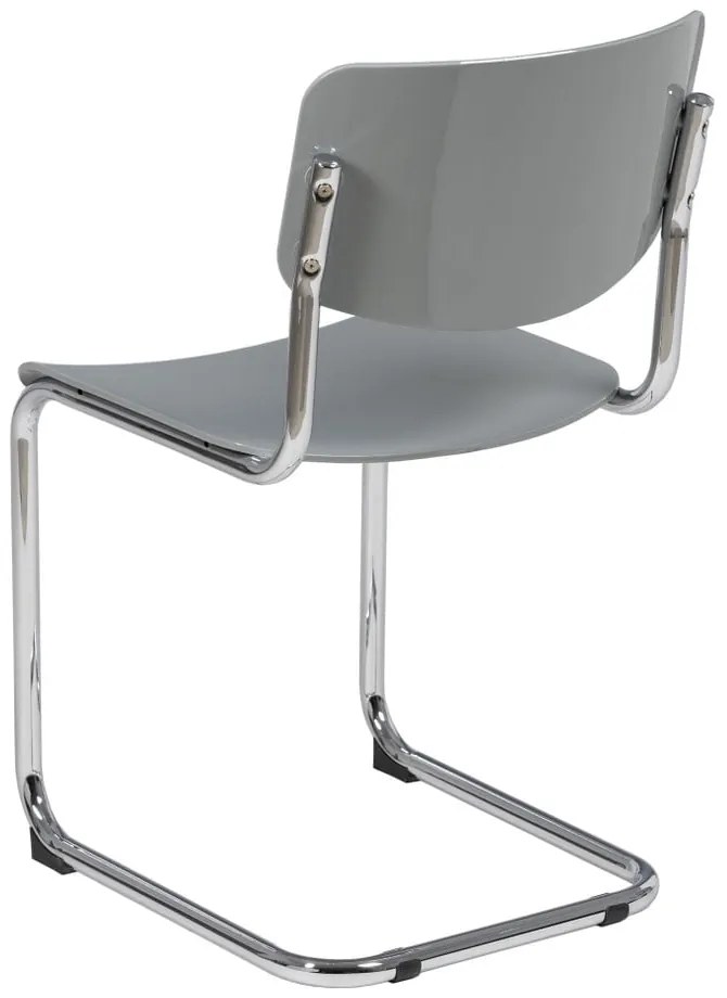 Szare krzesła zestaw 4 szt. Chrome – Ixia