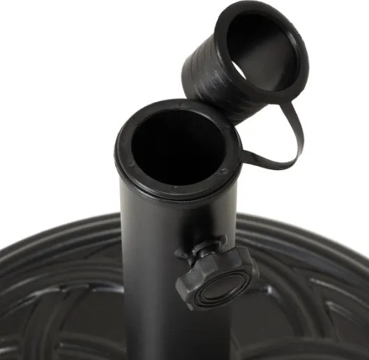 Stojak na parasole, okrągły, Ø 40 cm, czarny