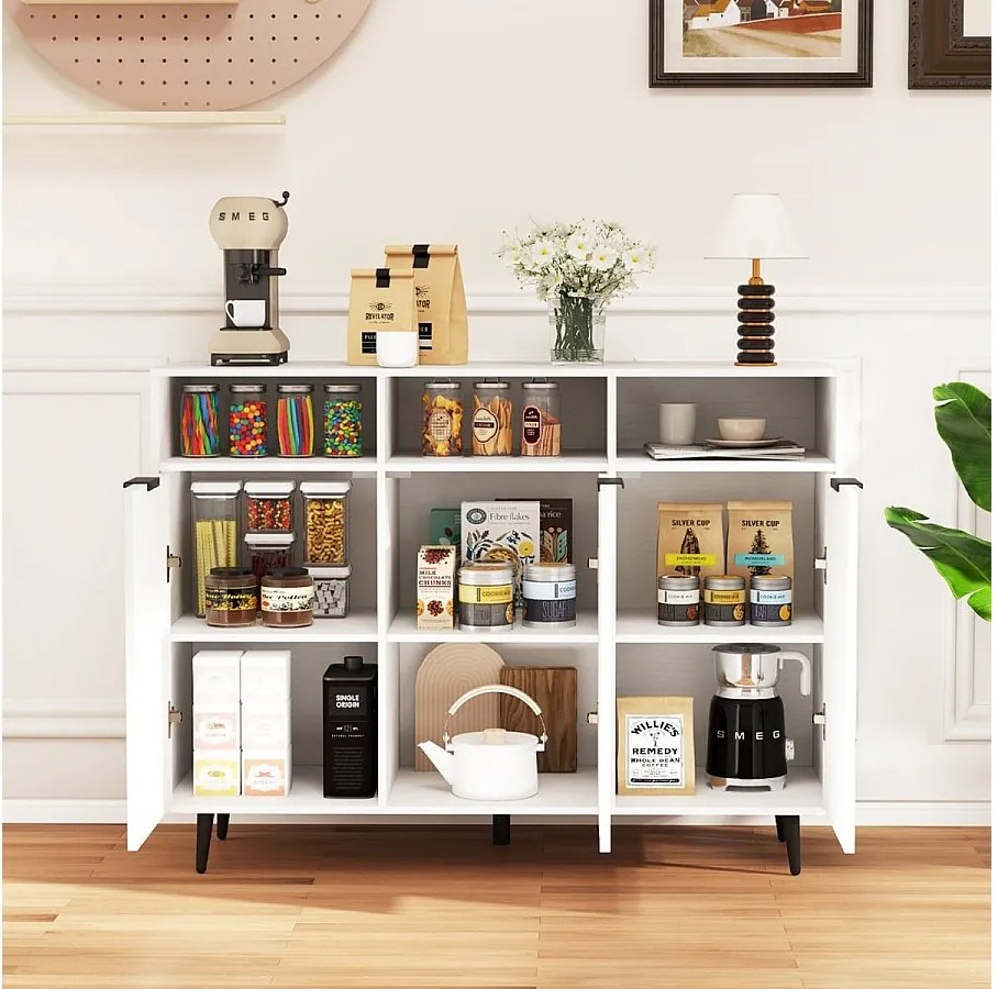 Kredens Drewniana szafka kuchenna z 5 półkami