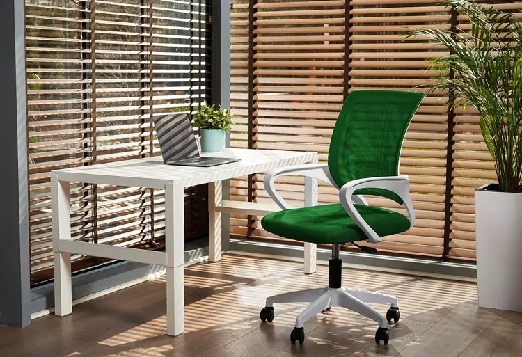 Ergonomiczne krzesło do biurka młodzieżowe zielone - Hagar 3X