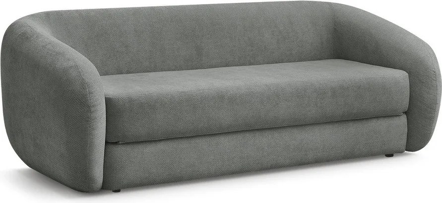 Ciemnoszara rozkładana sofa z tkaniny szenilowej 228 cm Neyo – Bobochic Paris