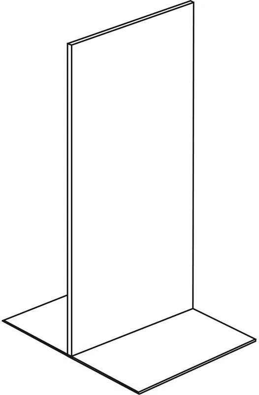 Regał sklepowy obustronny, pełne ścianki, 2200 x 1000 x 900 mm, podstawowy, biały