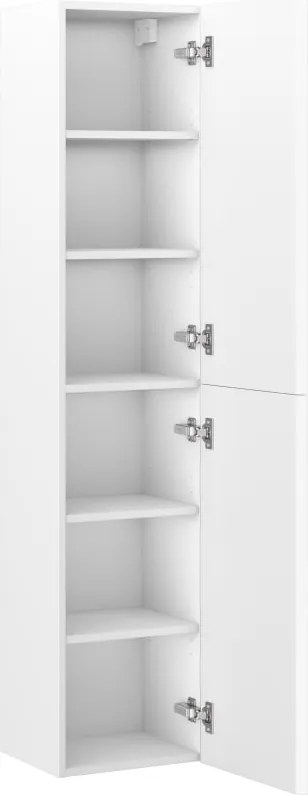 Mexen Rivel słupek łazienkowy 35 cm, 2 drzwi, ryflowany, biały mat - 91A21-03016-2-BF01