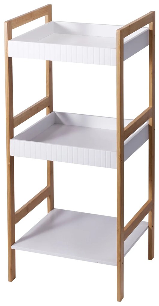 Słupek łazienkowy FORMA, bambusowy stelaż, 36 x 33 x 80 cm