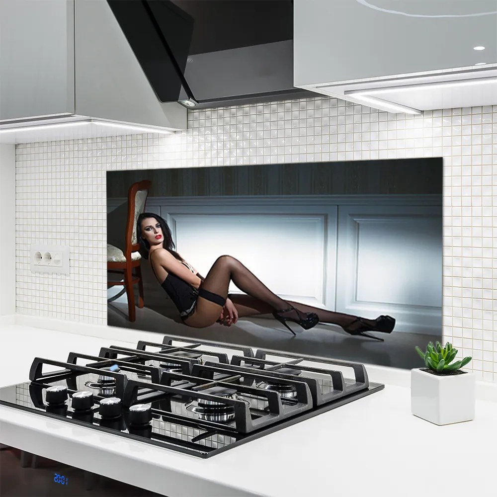 Panel Szklany do Kuchni Artystyczny Akt Kobiecy