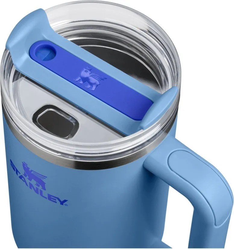 Niebieski termos ze stali nierdzewnej ze słomką 1,18 l Quencher H2.O FlowState™ Tumbler Blue Sky – Stanley