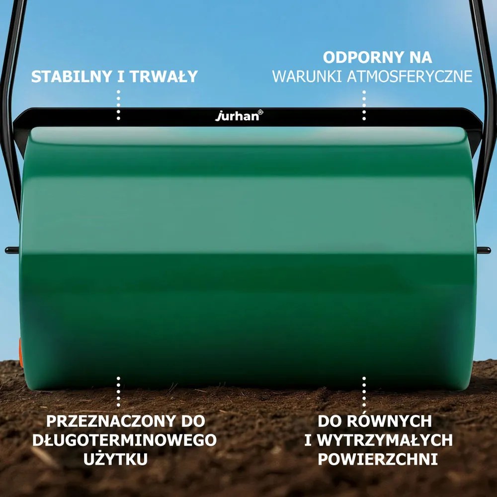 Wałek do trawnika FARMER, 57cm, zielona Jurhan