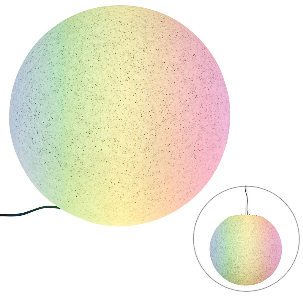 Zewnetrzna Inteligentna lampa zewnętrzna szara 56 cm IP44 z Wifi A60 - Nura Nowoczesny Oswietlenie zewnetrzne