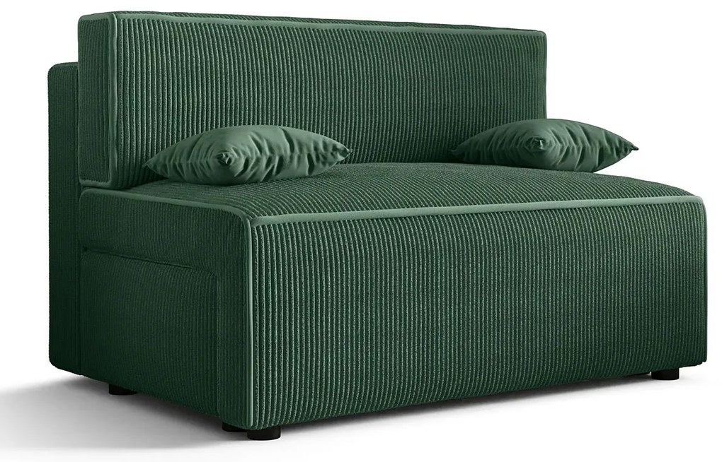 Ciemnozielona tapicerowana sofa rozkładana S8-R27