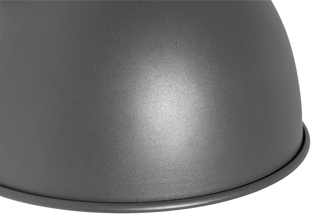 Zewnetrzna Industrialna lampa ścienna zewnętrzna ciemnoszara okrągła IP44 - NatasPrzemysłowy Oswietlenie zewnetrzne