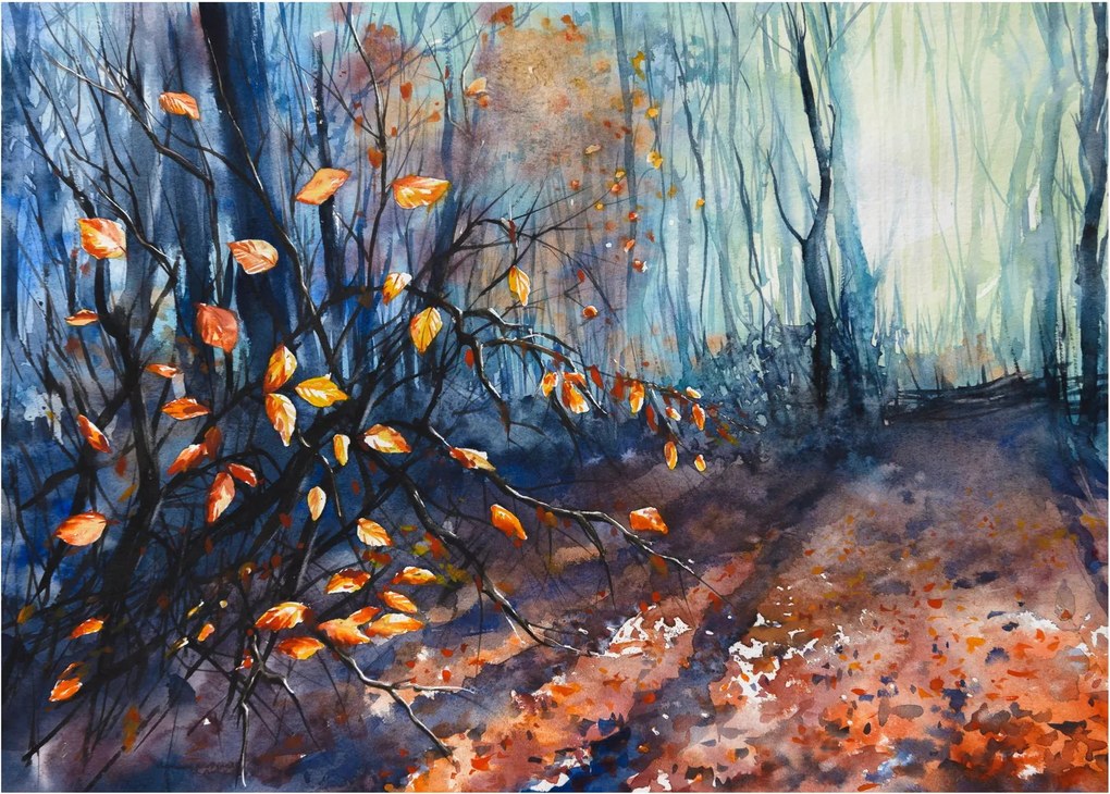 Obraz na szkle - Promienie jesiennego słońca (70x50 cm)