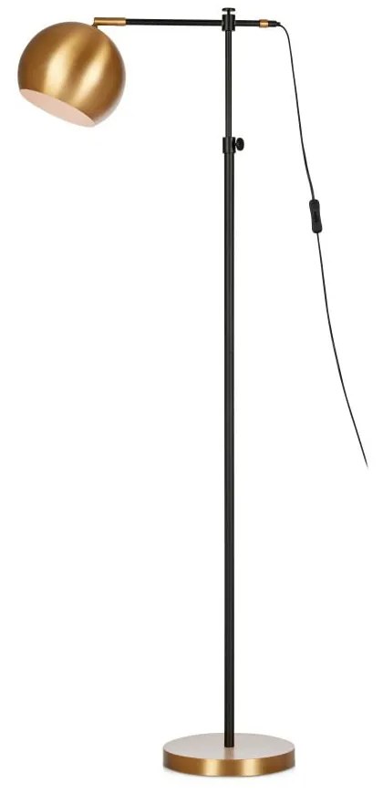 Czarno-brązowa lampa stojąca Markslöjd Chester