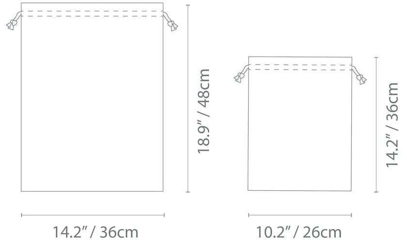 Tekstylne worki na bieliznę zestaw 2 szt. – Bigso Box of Sweden