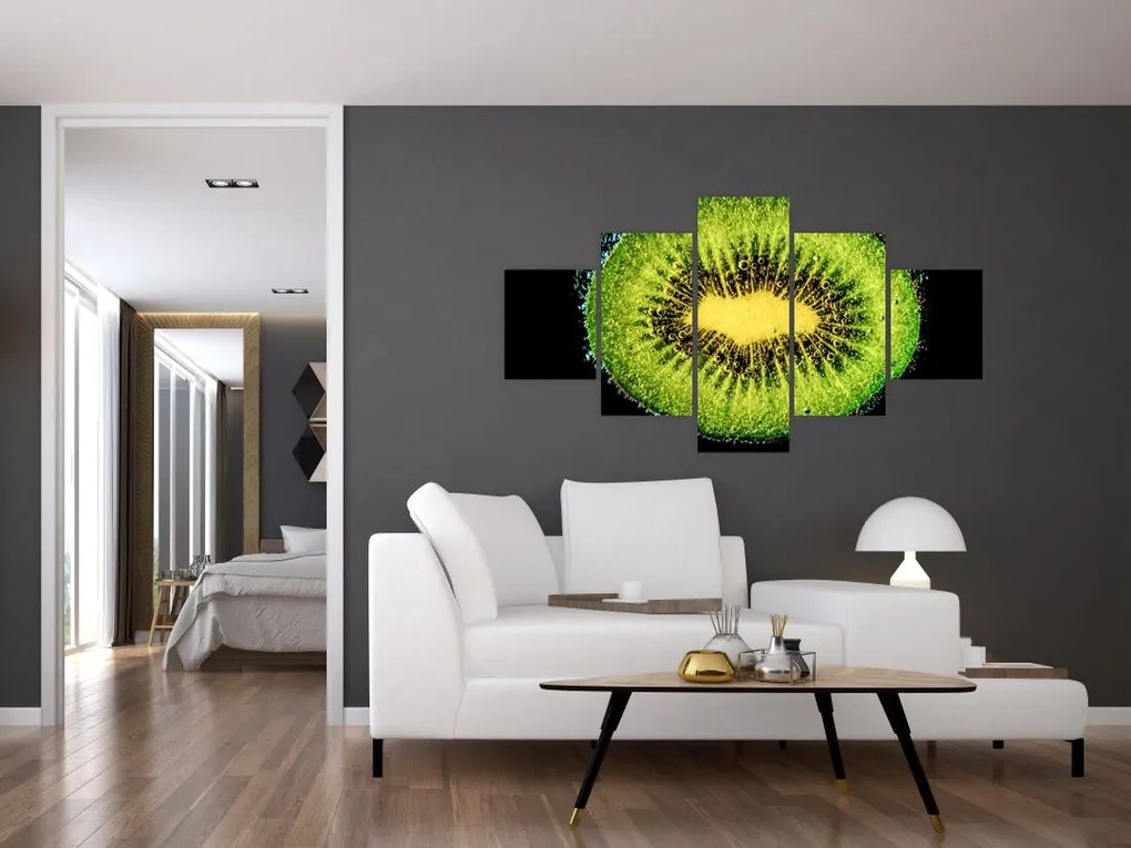 Obraz - szczegół kiwi w wodzie (125x70 cm)