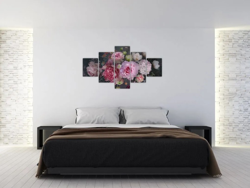 Obraz - Kwiaty ogrodowe (125x70 cm)