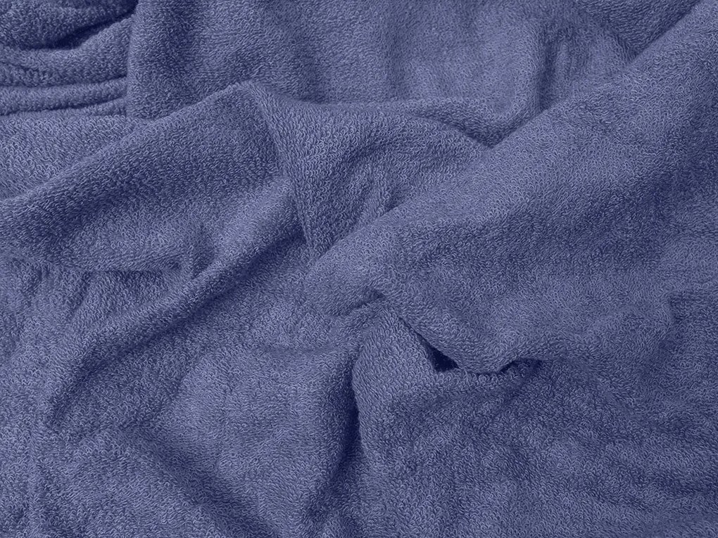 PrzytulneMieszkanie.pl Frotte prześcieradło granatowe 160 x 200 cm