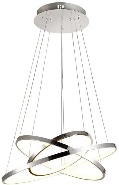 Pierścienie LED - Lune 50 - chromowane, 30, 40, 50cm, barwa neutralna