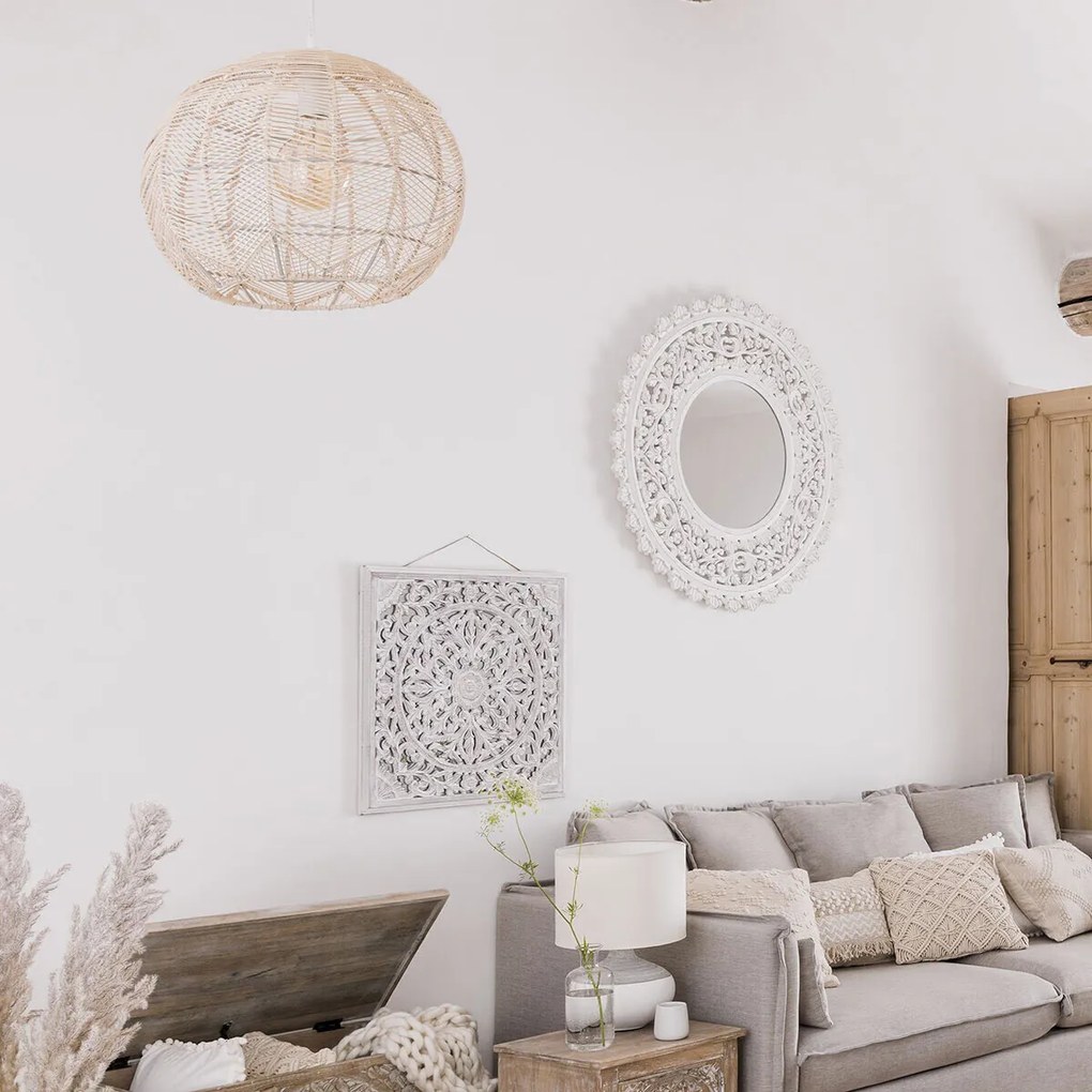 Lampa rattanowa nad stół KITA, Ø 38 cm
