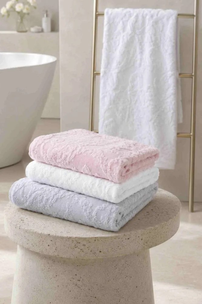 Modal ręcznik DAMASK 50x100cm Różowy