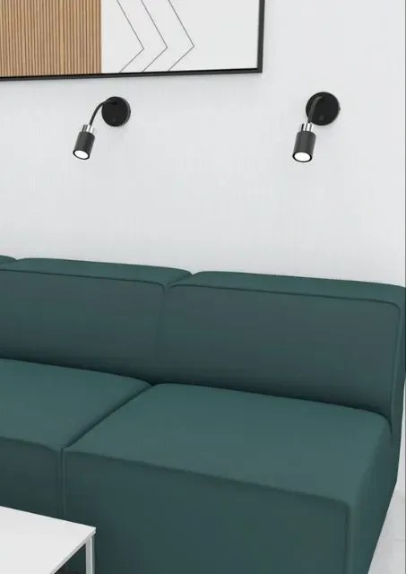 Nowoczesny czarny kinkiet led - K477 W3-F35
