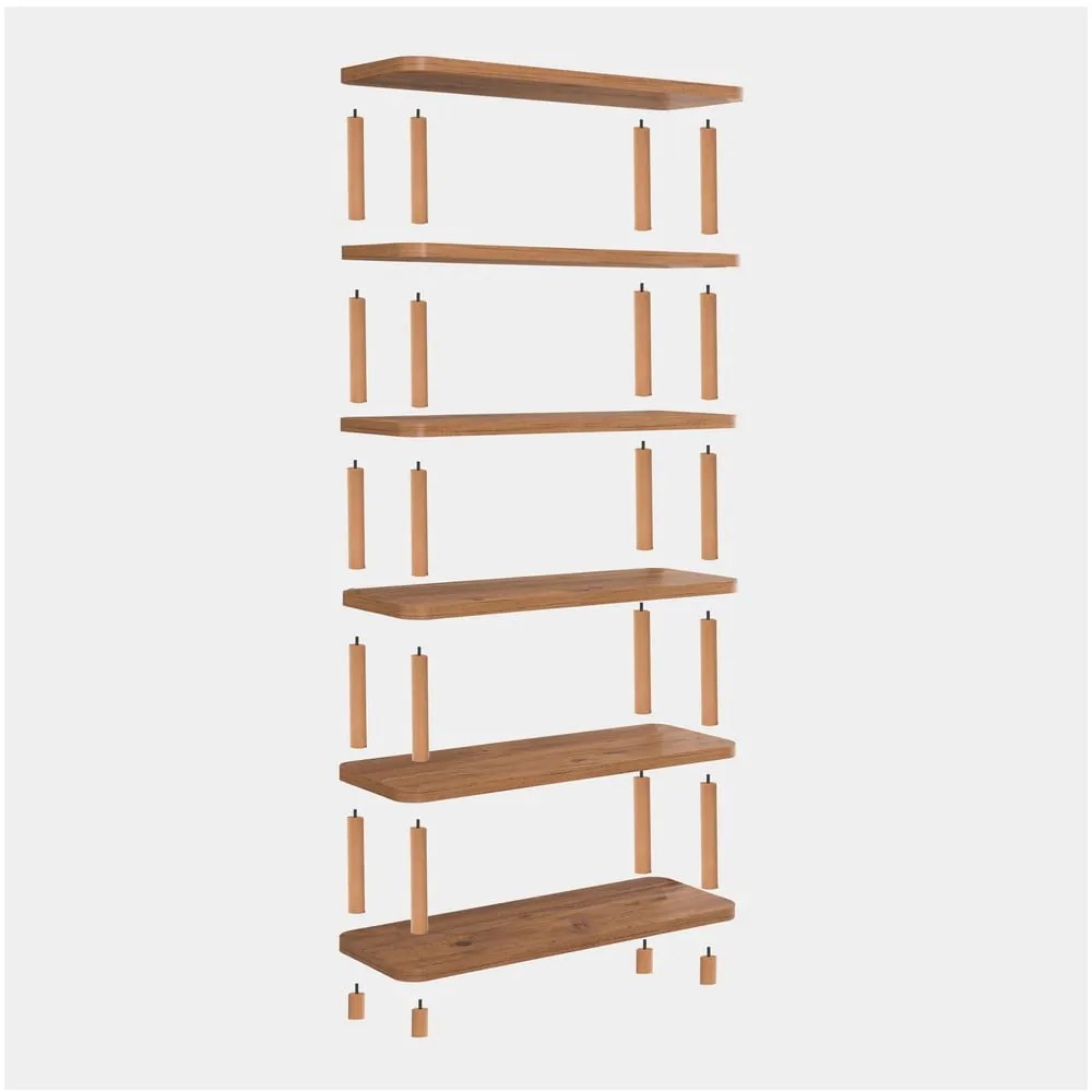 Regał w dekorze sosny 80x168,5 cm Step – Kalune Design