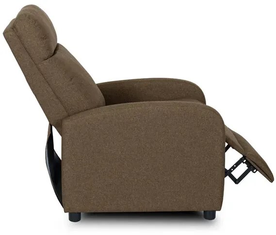 Brązowy Fotel Z Podnóżkiem Do Pokoju P0-R68