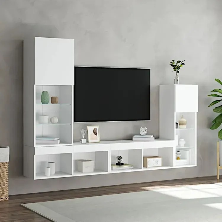 4-częściowy zestaw mebli w kolorze białym - Bisco