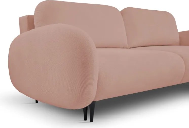Sofa SOFT z funkcja spania i pojemnikiem PUDROWY RÓŻ RUN AGAIN 61