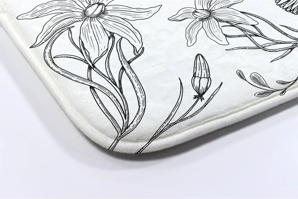 Dywanik do łazienki Dywanik do łazienki Kwiaty wzór