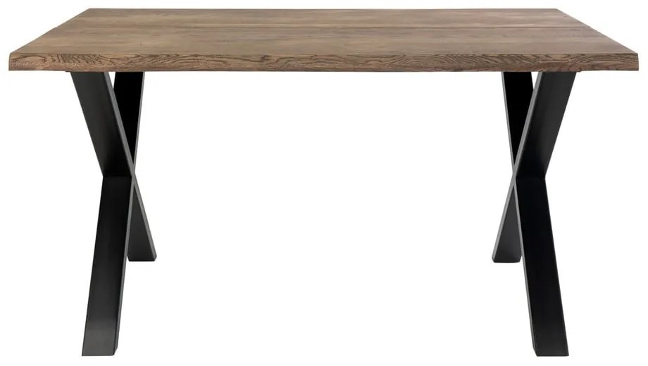 Stół z blatem z litego dębu House Nordic Toulon Smoked, 140x95 cm
