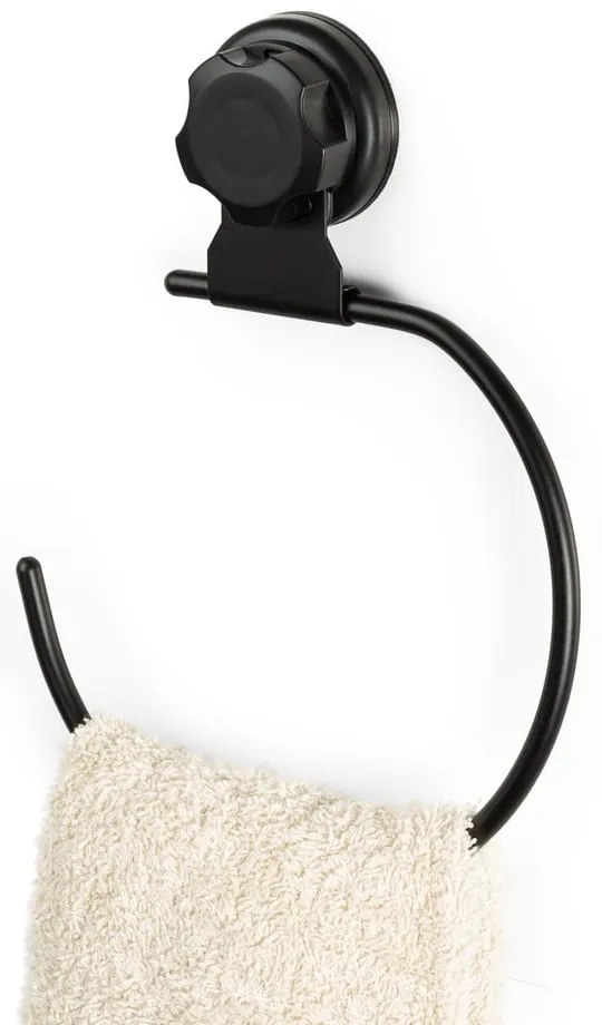 Czarny samoprzylepny uchwyt na ręczniki Compactor Bestlock Black Belt And Towel Support