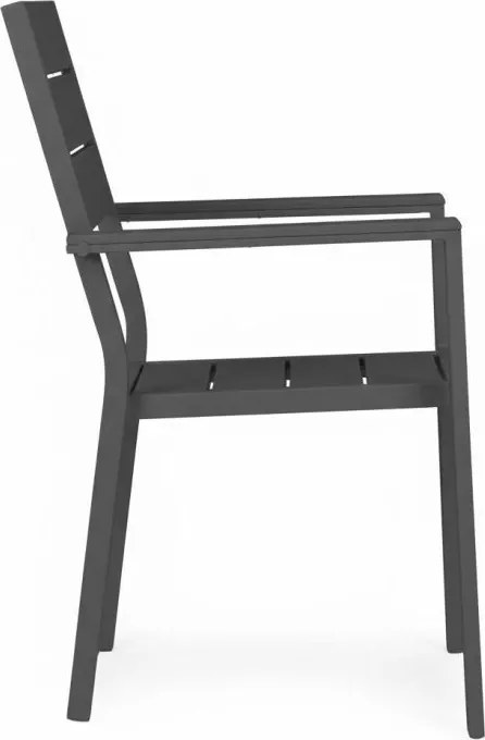 Krzesła ogrodowe Caprila - zestaw 2 szt. na taras i balkon, kolor szary