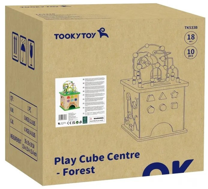 Tooky toy kostka edukacyjna sorter labirynt przeplatanka zwierzątka