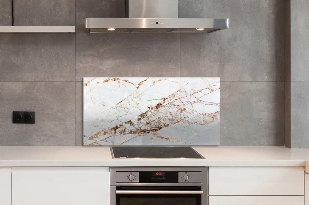 Panel szklany do Kuchni Luksusowa Ściana Marmurowa