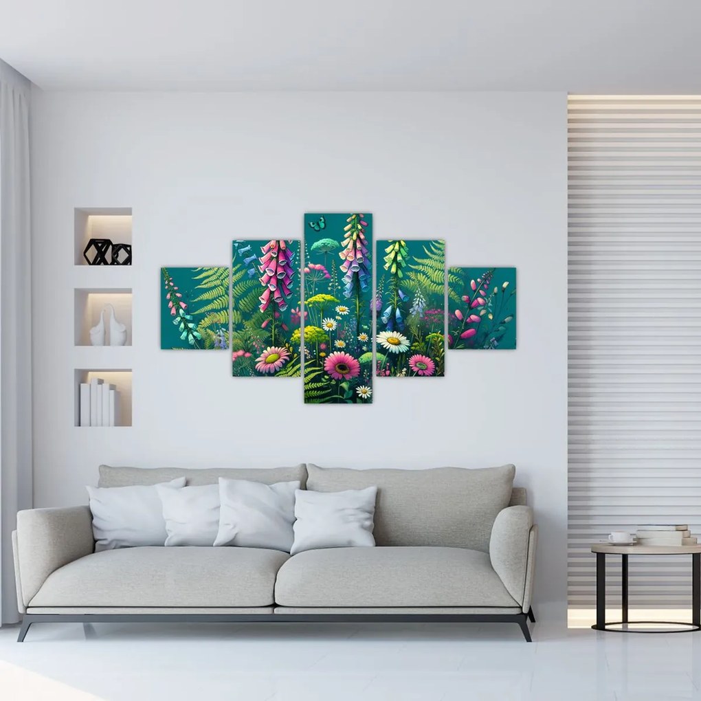 Obraz - Kwiaty łąkowe (125x70 cm)