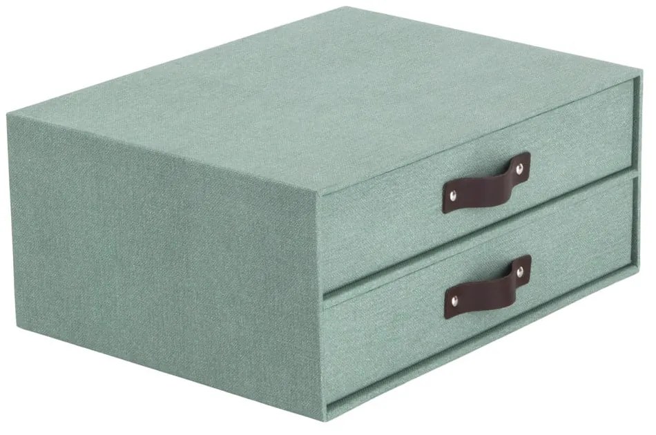 Zielony kartonowy organizer z szufladką Birger Canvas Paper Laminate – Bigso
