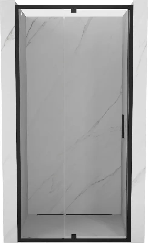 Mexen Exo-R drzwi prysznicowe uchylne 90 cm, transparent, czarne - 819-090-000-70-00