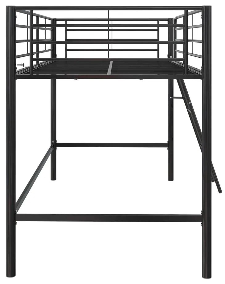 Czarne podwyższone łóżko dziecięce 90x200 cm Jodie – Støraa