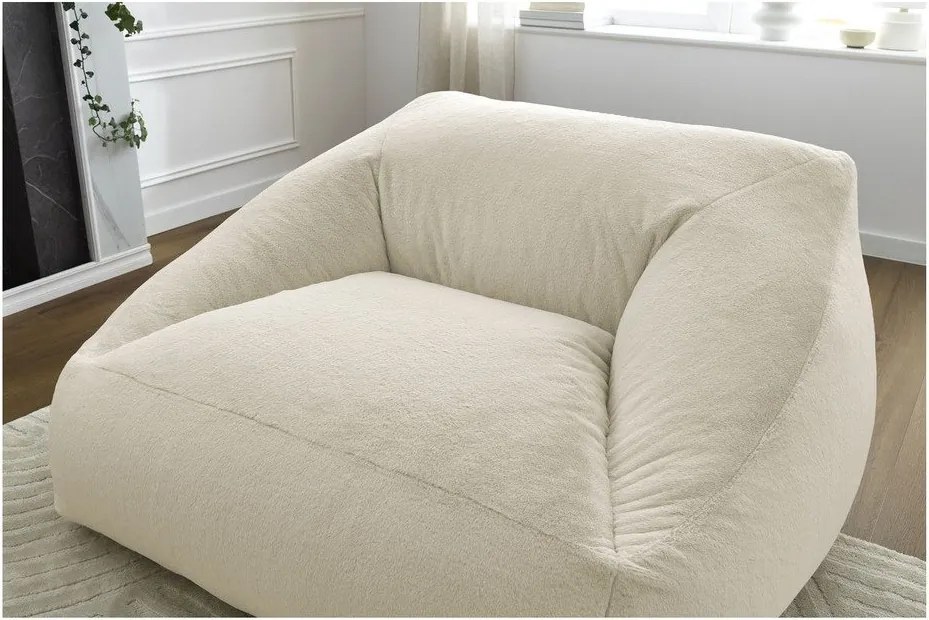 Kremowy worek do siedzenia z imitacji futra Lilibet – Bobochic Paris