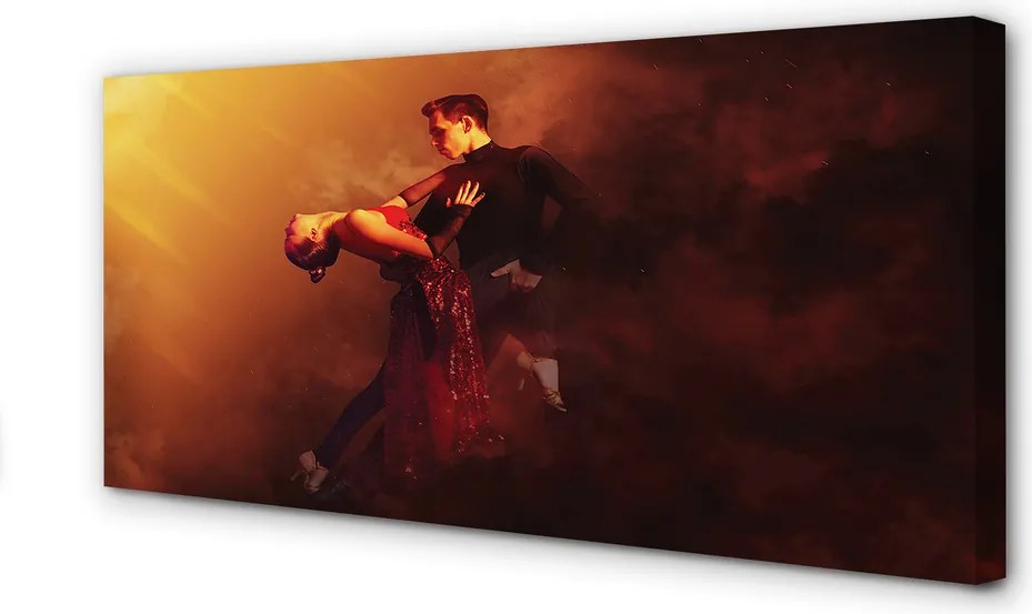 Obraz drukowany na płótnie Taniec w Deszczu i Dymie