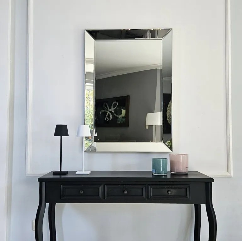 Lustro w lustrzanej ramie, szlifowane fazą , 74x104cm