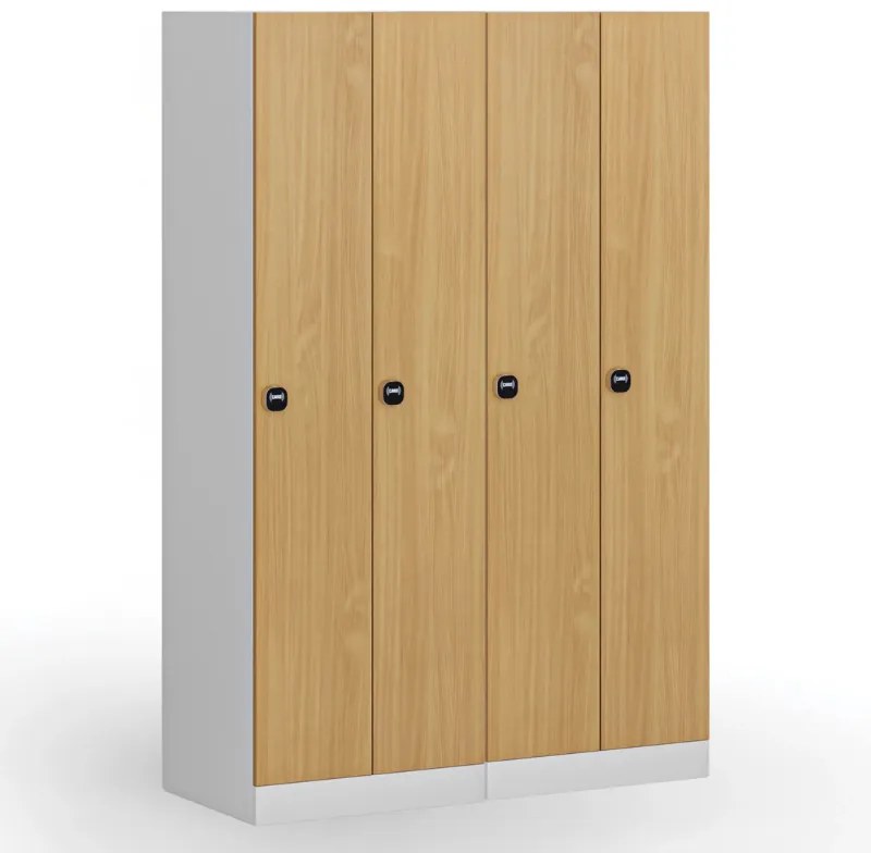 Szafka ubraniowa S1, 2-drzwiowa, 1850 x 600 x 500 mm, zamek RFID, drzwi laminowane, biała