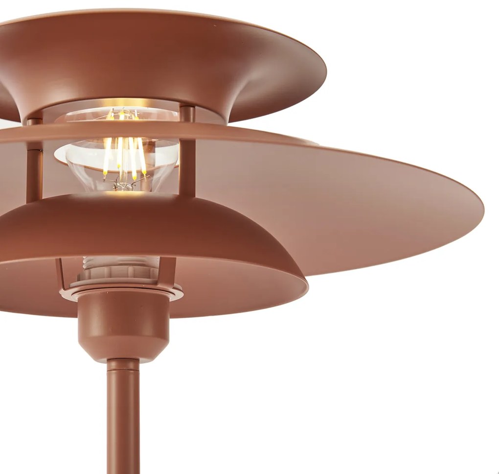 Lampa stołowa w stylu Retro Mocha Steel 45 cm - Pauly Retro Oswietlenie wewnetrzne